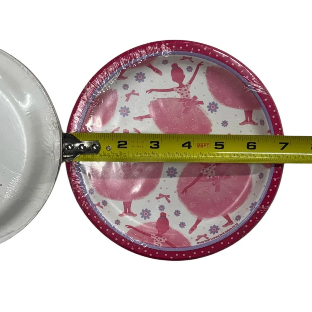 Creative Converting brand 2 sets of 8 ballerina pink themed 16 total plates!